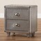 Baxton Studio Davet Silver Metal 2-Drawer Nightstand 152-9189 - alternate 9